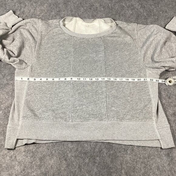 7 For All Mankind Tucked Sleeve Women’s Crewneck Pullover Large Relaxed Boho - Picture 8 of 16